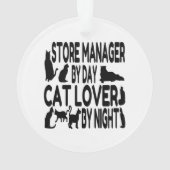 Cat Lover Store Manager Ornament (Rückseite)
