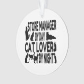 Cat Lover Store Manager Ornament (Vorderseite)