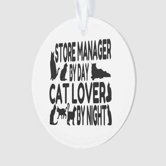 Cat Lover Store Manager Ornament (Vorderseite)