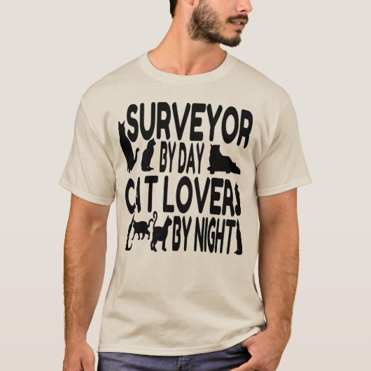 Cat Lover Surveyor T-Shirt (Vorderseite)