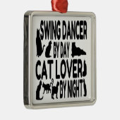 Cat Lover Swing Dancer Ornament Aus Metall (Rechts)