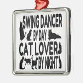 Cat Lover Swing Dancer Ornament Aus Metall (Links)