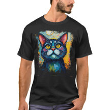 Cat Lover T - Shirt - Abstraktion von Kunstwerken