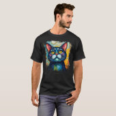 Cat Lover T - Shirt - Abstraktion von Kunstwerken (Vorne ganz)