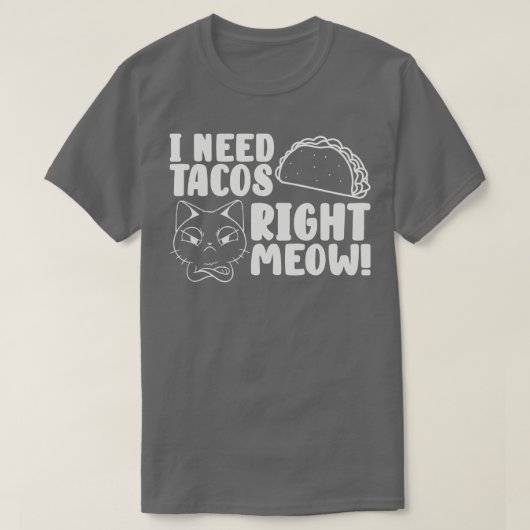 Cat Lover Tacos Kitten Taco T-Shirt (Design vorne)