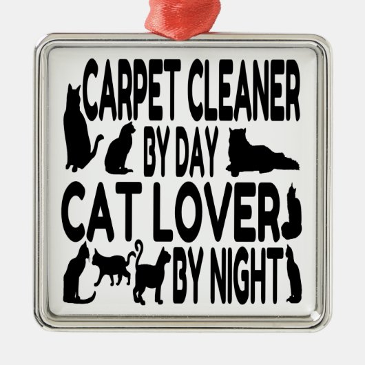 Cat Lover Tepet Cleaner Ornament Aus Metall (Vorne)