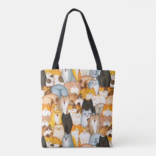 Cat Lover Tote Bag Tasche (Rückseite)
