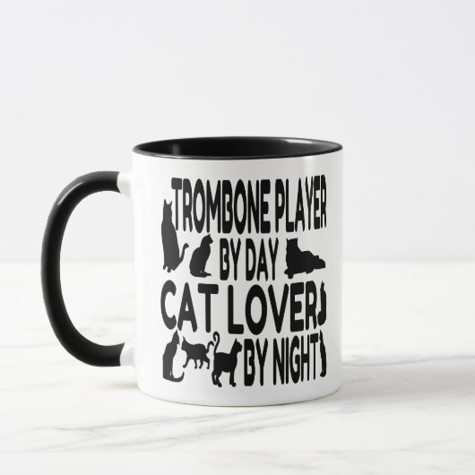 Cat Lover Trombone Player Tasse (Links)