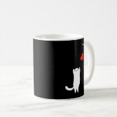 Cat Lover Valentine's Day Animal Affection Love Fu Kaffeetasse (VorderseiteRechts)