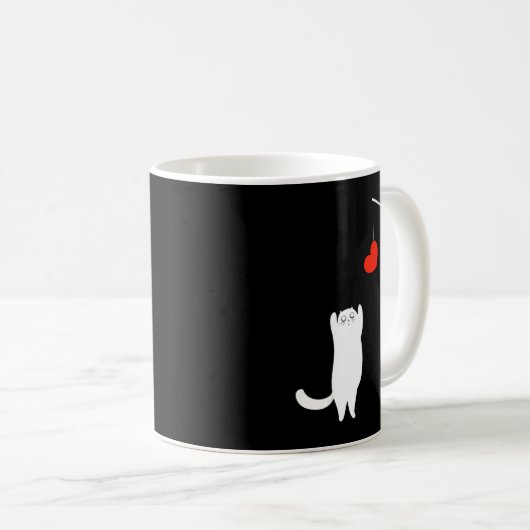 Cat Lover Valentine's Day Animal Affection Love Fu Kaffeetasse (VorderseiteRechts)