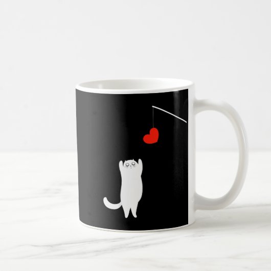 Cat Lover Valentine's Day Animal Affection Love Fu Kaffeetasse (Rechts)
