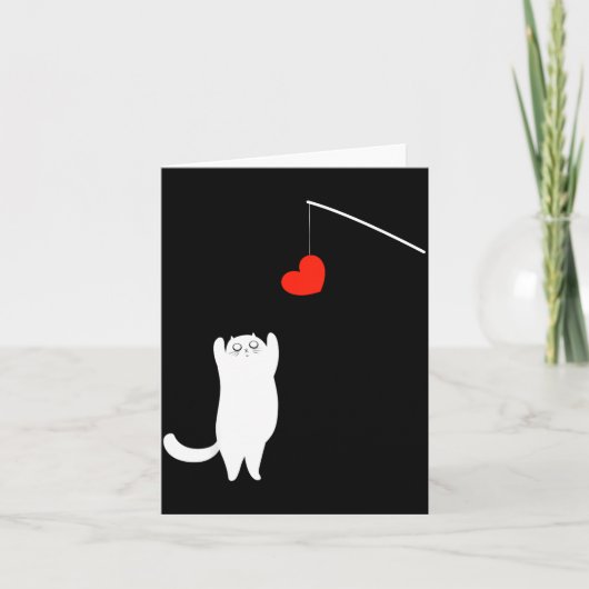 Cat Lover Valentine's Day Animal Affection Love Fu Karte (Vorderseite)