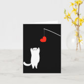 Cat Lover Valentine's Day Animal Affection Love Fu Karte (Gelbe Blume)