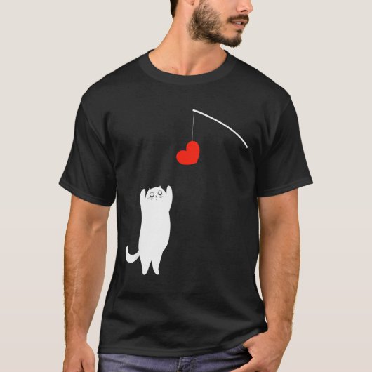 Cat Lover Valentine's Day Animal Affection Love Fu T-Shirt (Vorderseite)
