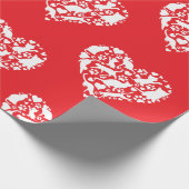 Cat Lover Valentine's Day Playful Adorable Cat Art Geschenkpapier (Ecke)