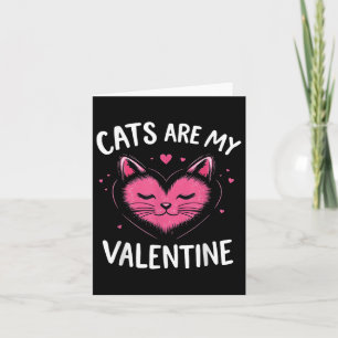 Cat Lover Valentinstag Niedlich Cat Pink Heart Gir Karte