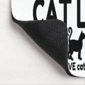 Cat Lover Vegan Funny Mousepad (Ecke)