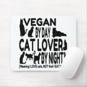Cat Lover Vegan Funny Mousepad (Mit Mouse)