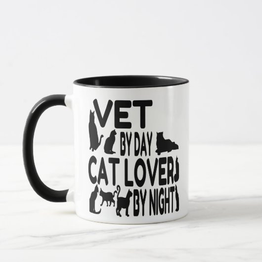 Cat Lover Vet Tasse (Links)