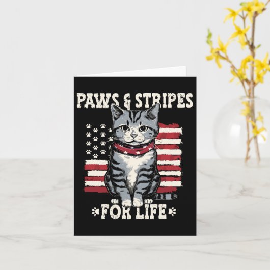 Cat Lover vom 4. Juli Karte (Gelbe Blume)