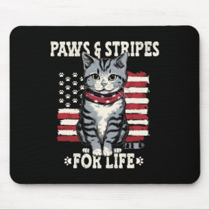 Cat Lover vom 4. Juli Mousepad