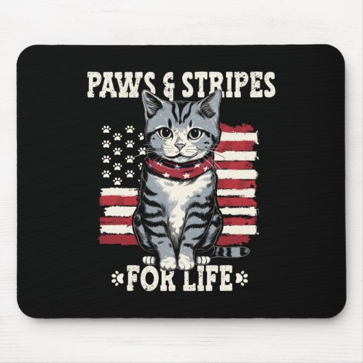 Cat Lover vom 4. Juli Mousepad (Vorne)