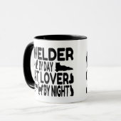 Cat Lover Welder Tasse (Vorderseite Links)