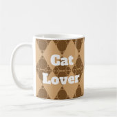Cat Lover Wildcat Muster Geometric Diamond Kaffeetasse (Links)