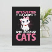 Cat Lover will Katzen diskutieren Einladung (Stehend Vorderseite)
