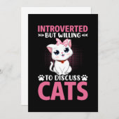 Cat Lover will Katzen diskutieren Einladung (Vorne/Hinten)