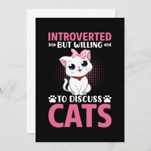Cat Lover will Katzen diskutieren Einladung (Vorne/Hinten)