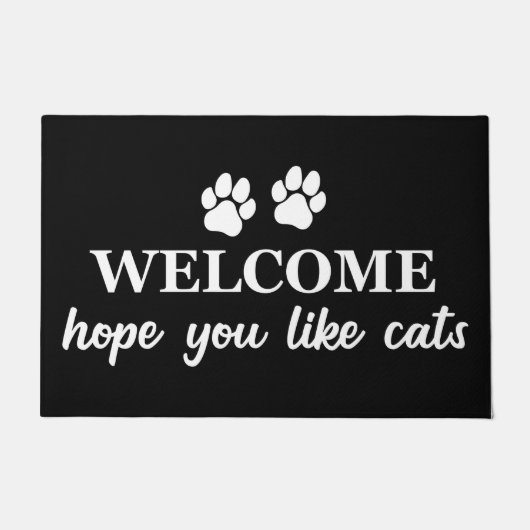 Cat Lover Willkommen hoffen, dass Sie Katzen mögen Fußmatte (Vorderseite)
