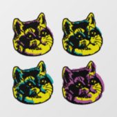 Cat Lover Window Decal Pop Art Fensteraufkleber (Blatt)