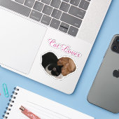 Cat Lover with Cat Heart Aufkleber (Laptop mit iPhone)