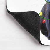 Cat Lover Xmas Lighting Santa Russian Blue Cat Chr Mousepad (Ecke)