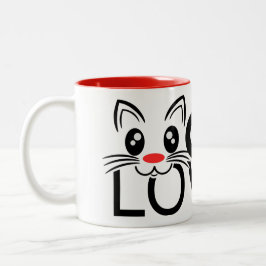 Cat Lover Zweifarbige Tasse