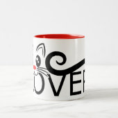 Cat Lover Zweifarbige Tasse (Mittel)