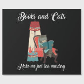 Cat Lovers | Bücher und Katzen machen mich zum Mör Geschenkpapier (Flach)