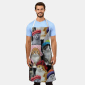 Cat Lovers Cat Collage All-Over Print Schürze (Getragen)