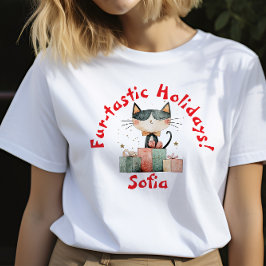 Cat Lovers’ Christmas Joame Name T - Shirt