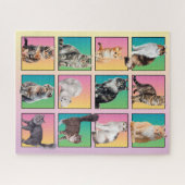Cat Lover's Colour Block Collage Pastel Puzzle (Horizontal)