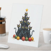 Cat Lovers Cute and Funny Holiday Tree Christmas 2 Sockelschild (In Situ)