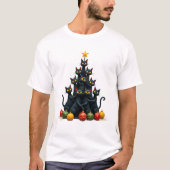 Cat Lovers Cute and Funny Holiday Tree Christmas 2 T-Shirt (Vorderseite)