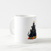 Cat Lovers Cute and Funny Holiday Tree Christmas M Kaffeetasse (Vorderseite Links)