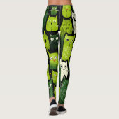 Cat Lover's Delight - Niedliche und lustige Doodle Leggings (Rückseite)