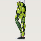 Cat Lover's Delight - Niedliche und lustige Doodle Leggings (Links)