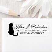 Cat Lover's dramatische Black Cat Silhouette-Adres (Insitu)