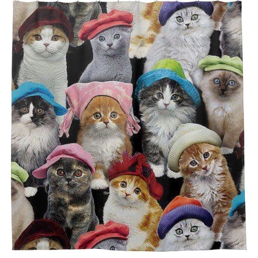 Cat Lovers Duschvorhang (Vorderseite)