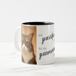 Cat Lovers fügen Sie Ihr eigenes Foto-Memo Funny Q Zweifarbige Tasse