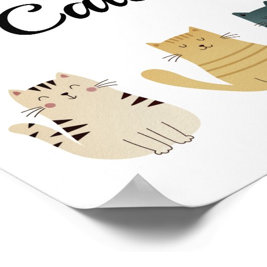 Cat Lover's Fun Poster Wall Art (Ecke)